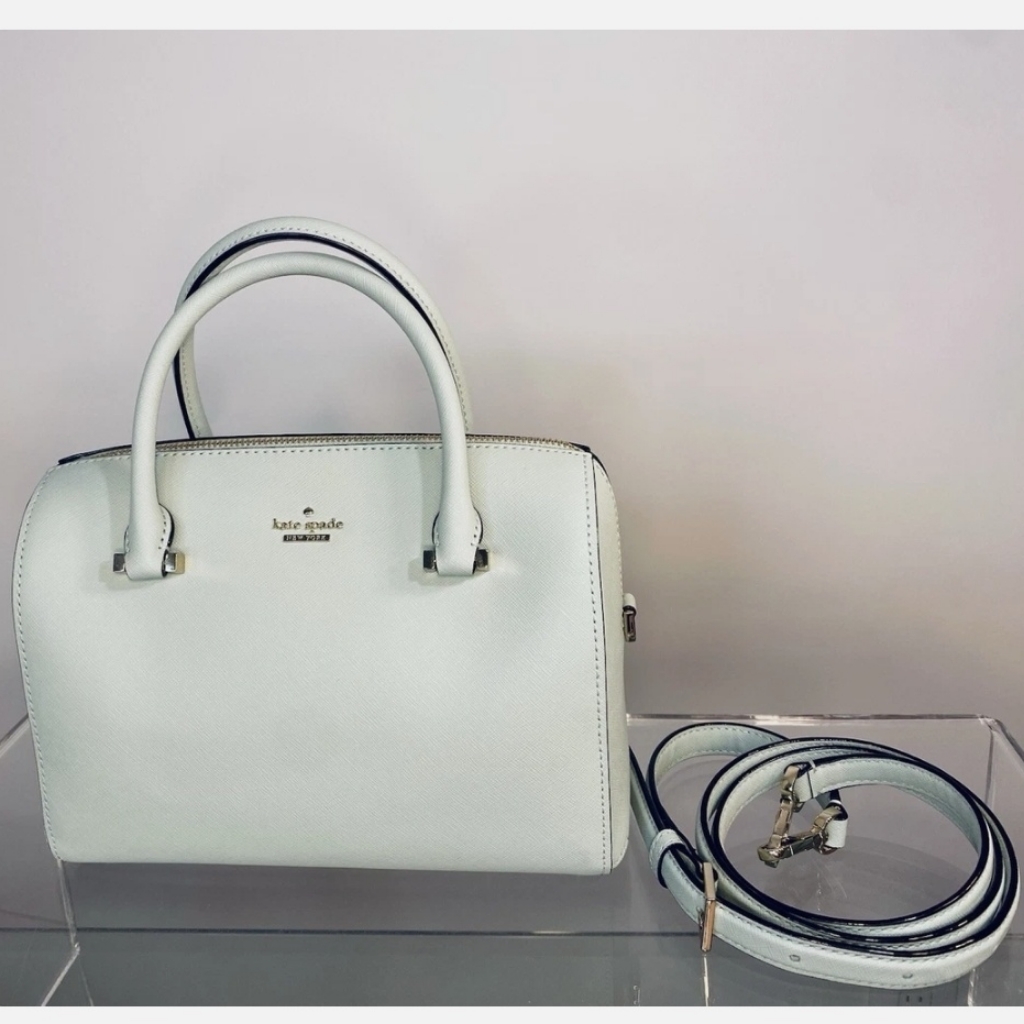 Kate Spade Mint Leather Cameron Large Satchel Handbag Purse